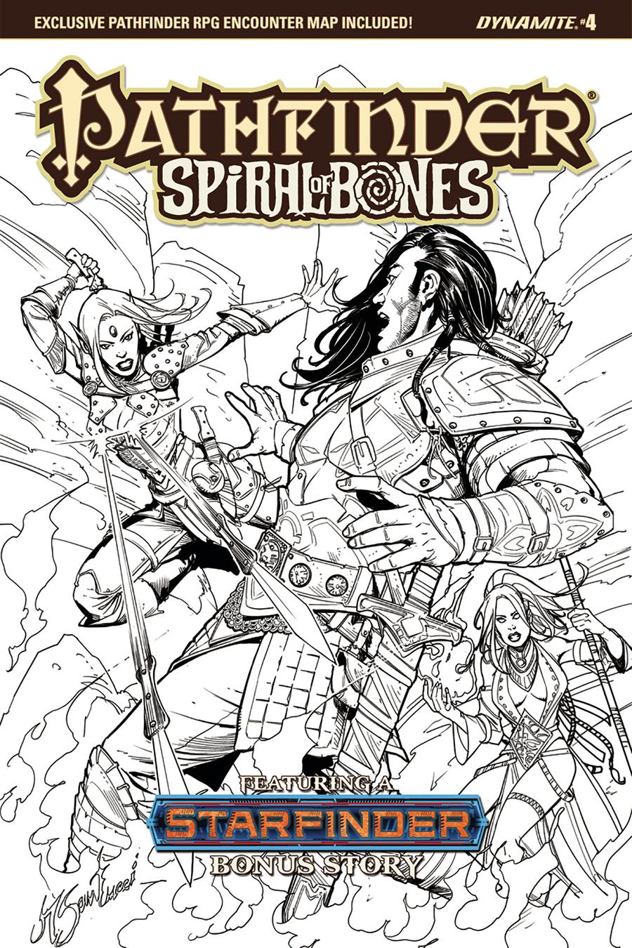 Pathfinder Spiral Of Bones #4 Cover E Incentive Marco Santucci Black & White Cover