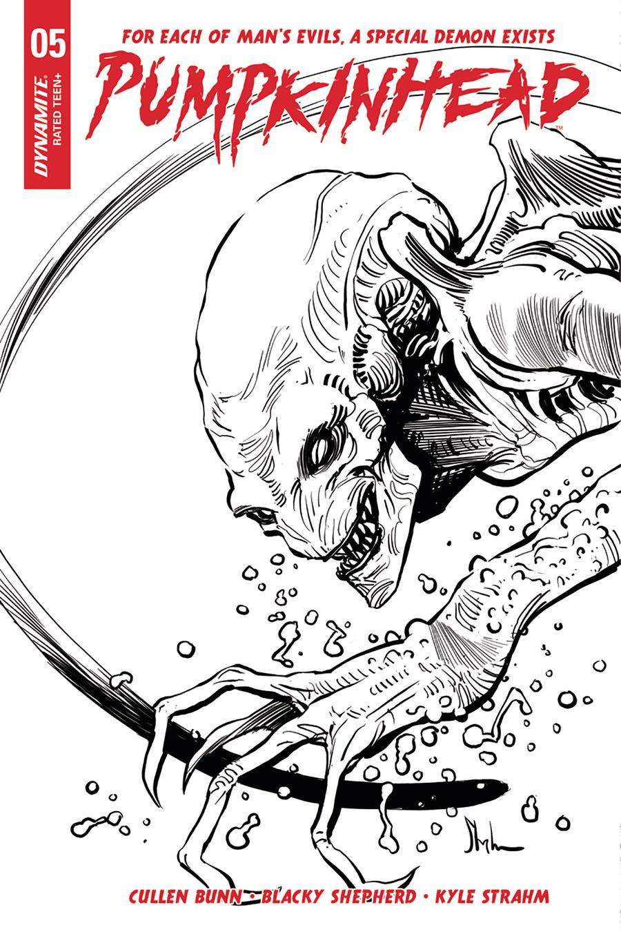 Pumpkinhead #5 Cover C Incentive Kyle Strahm Black & White Cover