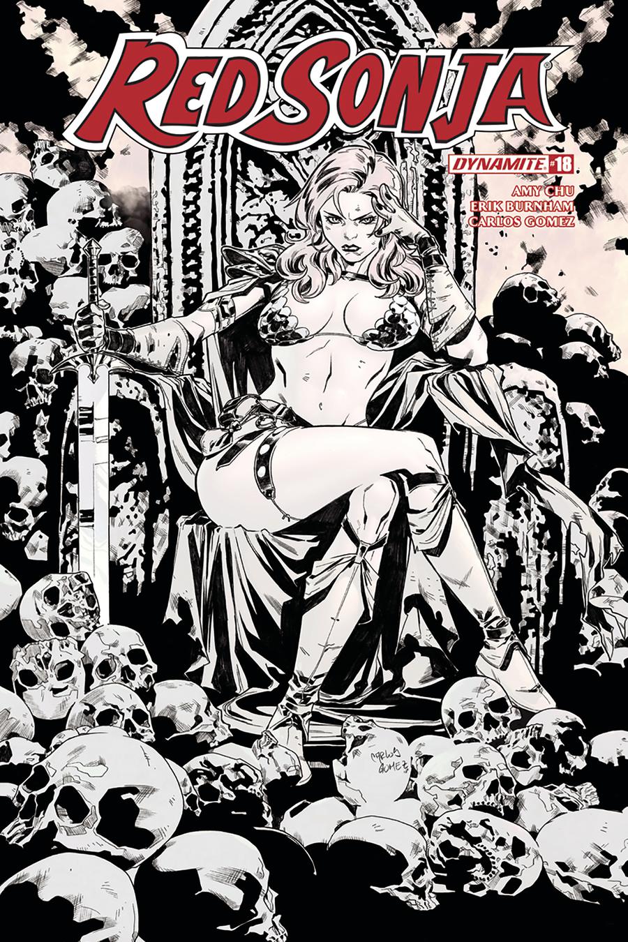 Red Sonja Vol 7 #18 Cover F Incentive Carlos Gomez Black & White Cover