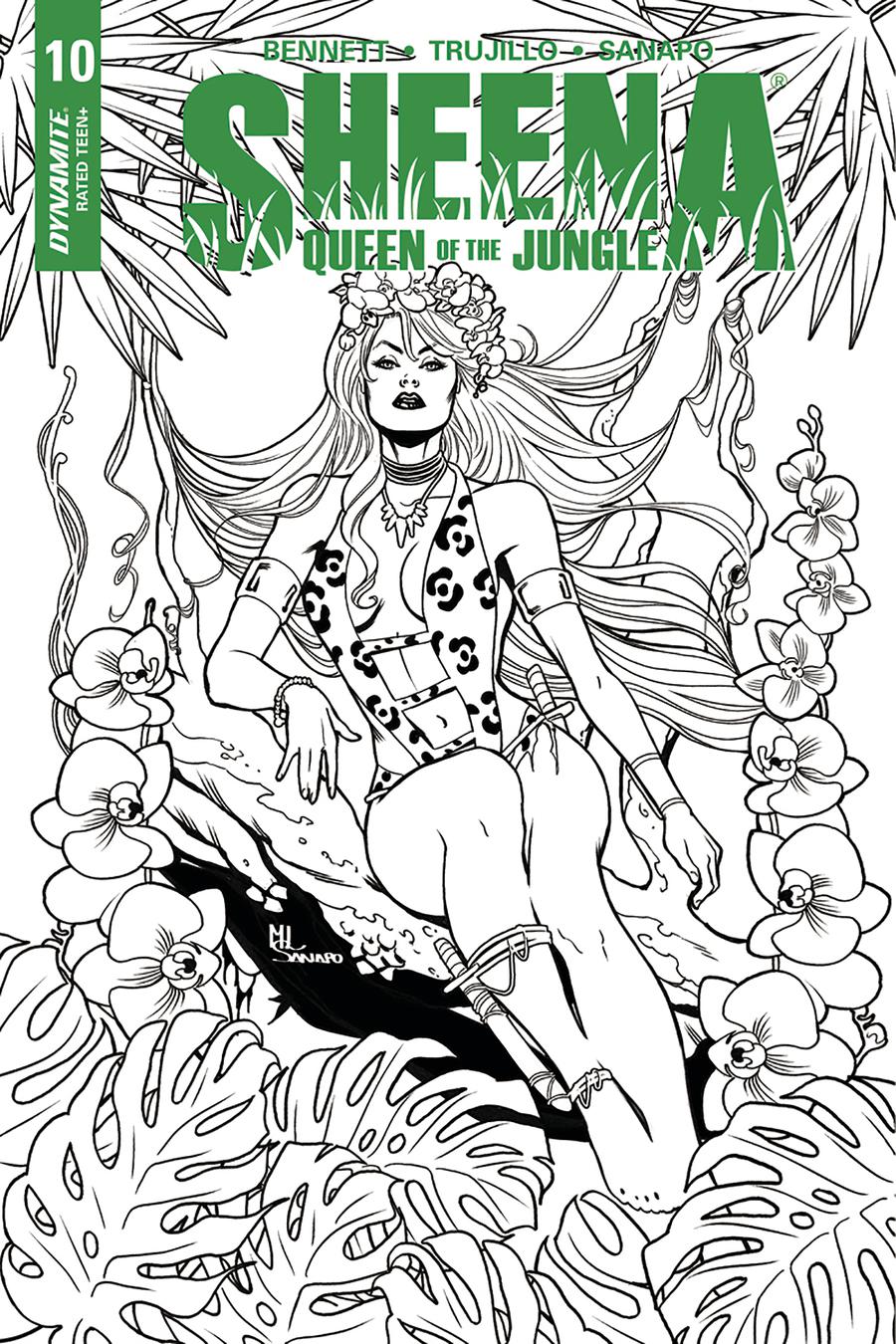 Sheena Vol 4 #10 Cover E Incentive Maria Sanapo Black & White Cover