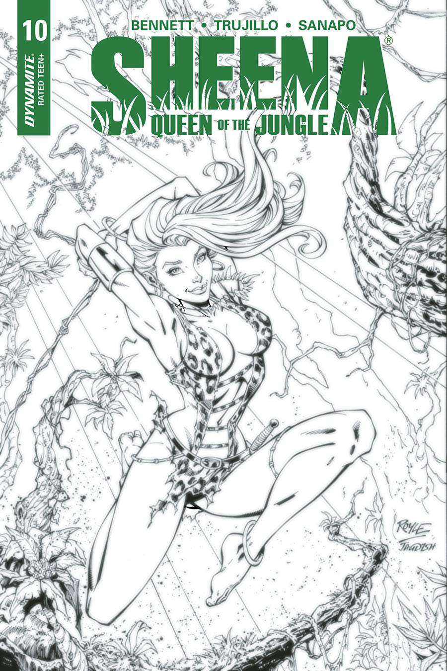 Sheena Vol 4 #10 Cover F Incentive John Royle Black & White Cover