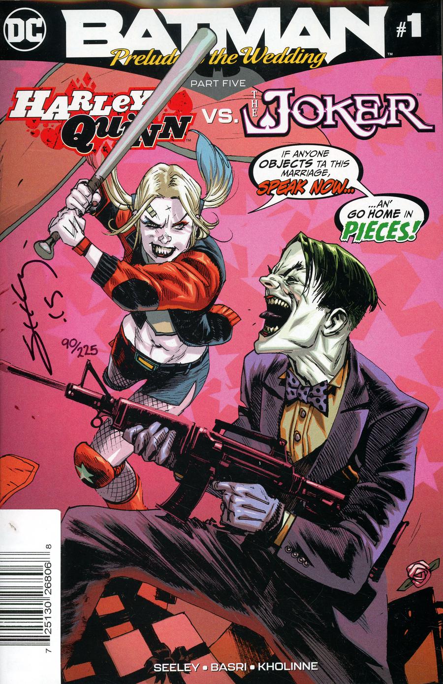 Batman Prelude To The Wedding Harley Quinn vs Joker #1 Cover B DF Signed By Tim Seeley