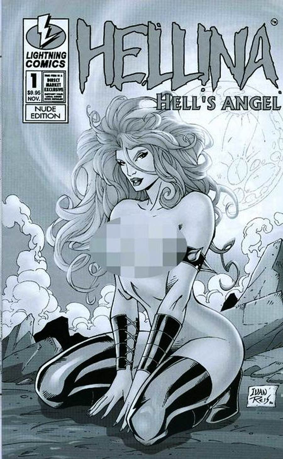 Hellina Hells Angel #1 Cover D Platinum Nude Variant