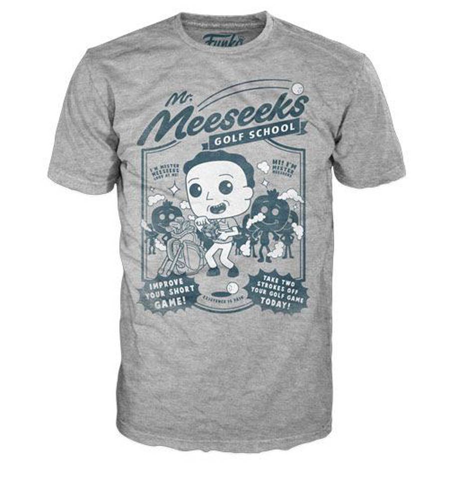POP Tees Rick And Morty Mr Meeseeks Golf T-Shirt Large