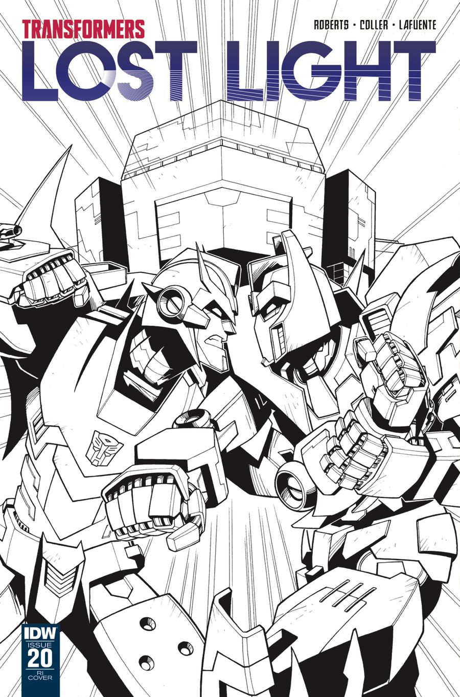Transformers Lost Light #20 Cover C Incentive Jack Lawrence Sketch Cover