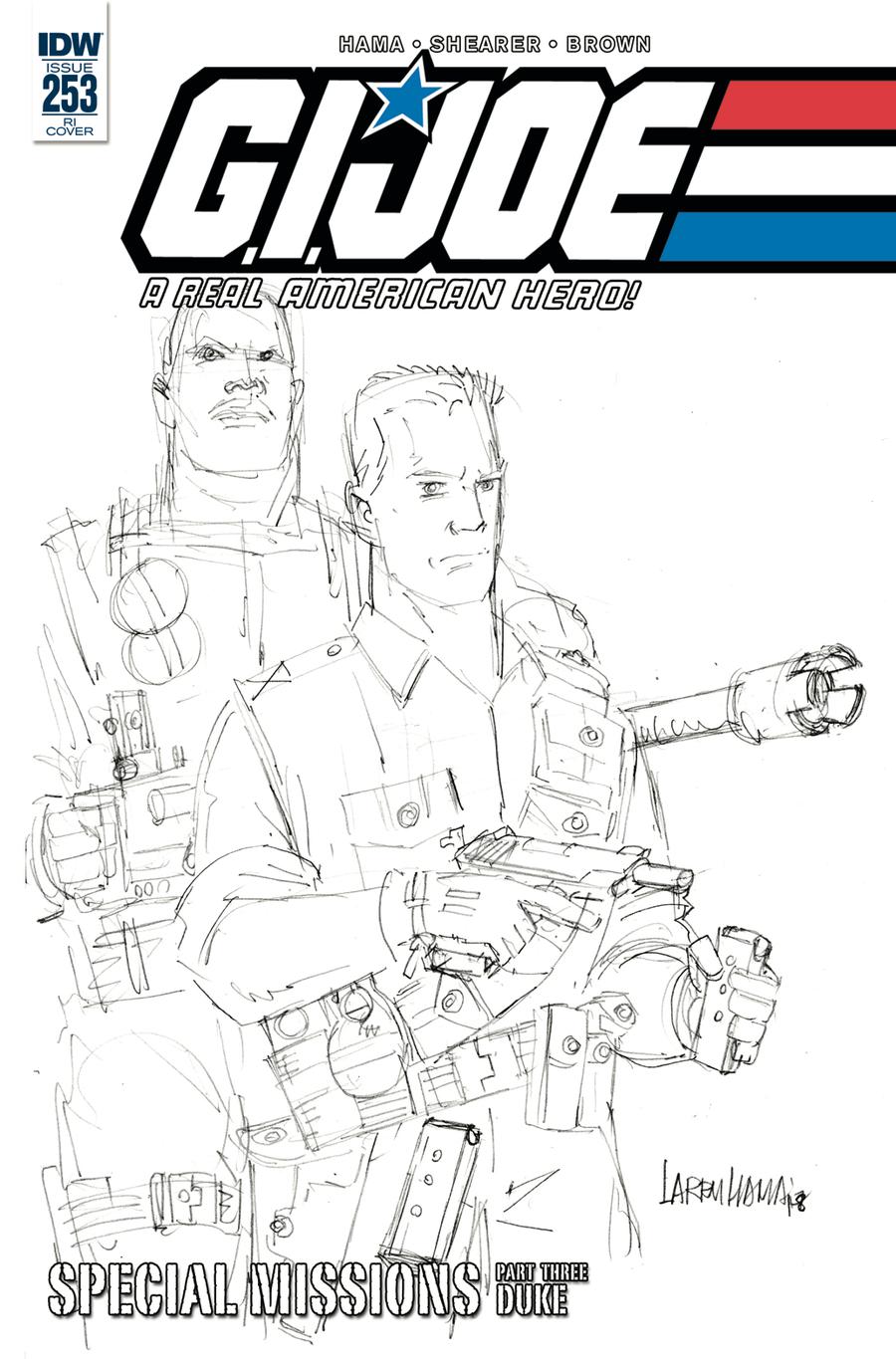 GI Joe A Real American Hero #253 Cover C Incentive Larry Hama Pencil Art Variant Cover