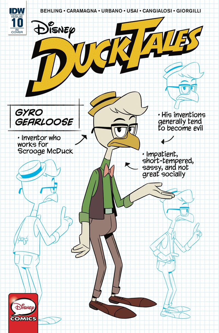 Ducktales Vol 4 #10 Cover C Incentive Blueprint Character-Focused Variant Cover