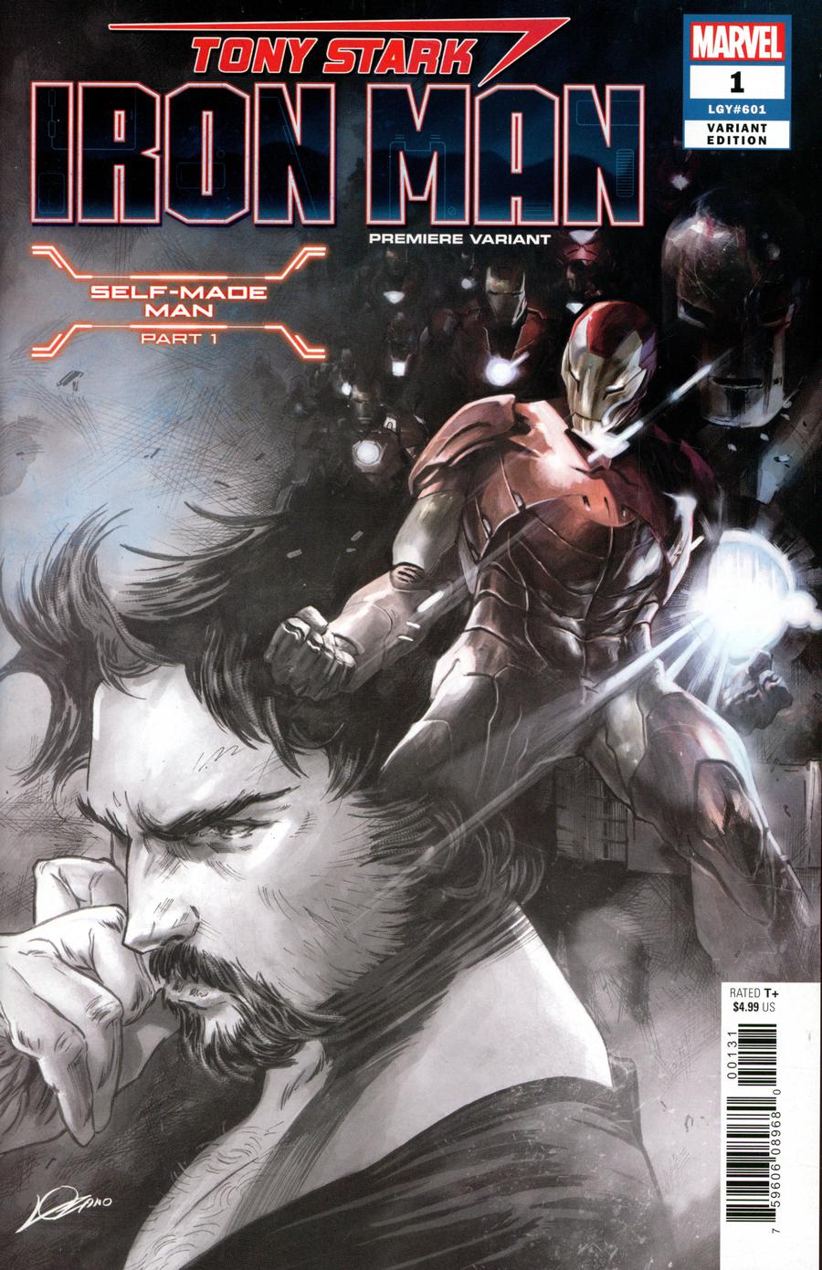 Tony Stark Iron Man #1 Cover Z-A Incentive Premiere Variant Cover