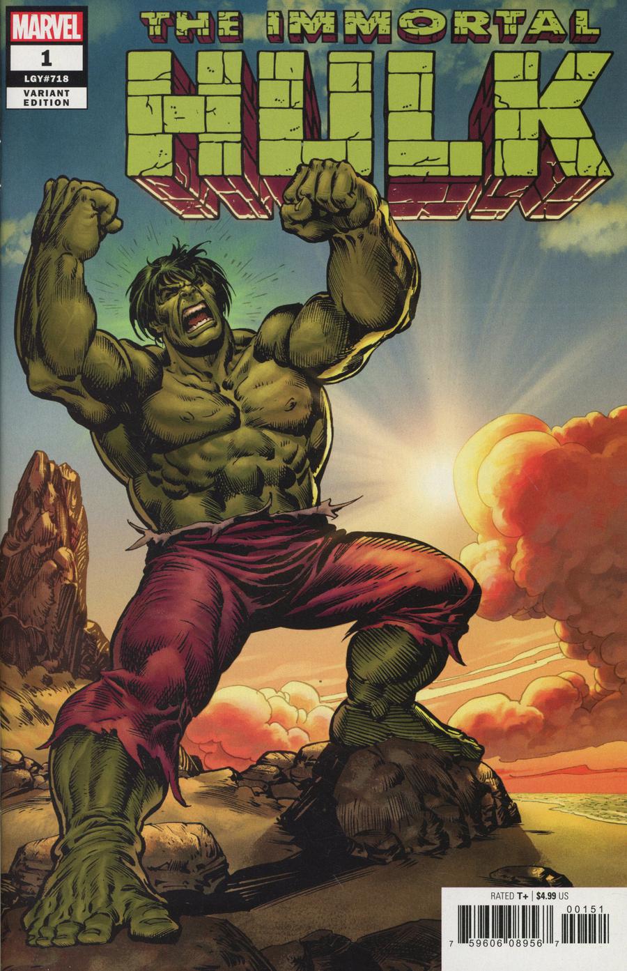 Immortal Hulk #1 Cover F Incentive Sal Buscema Remastered Color Variant Cover