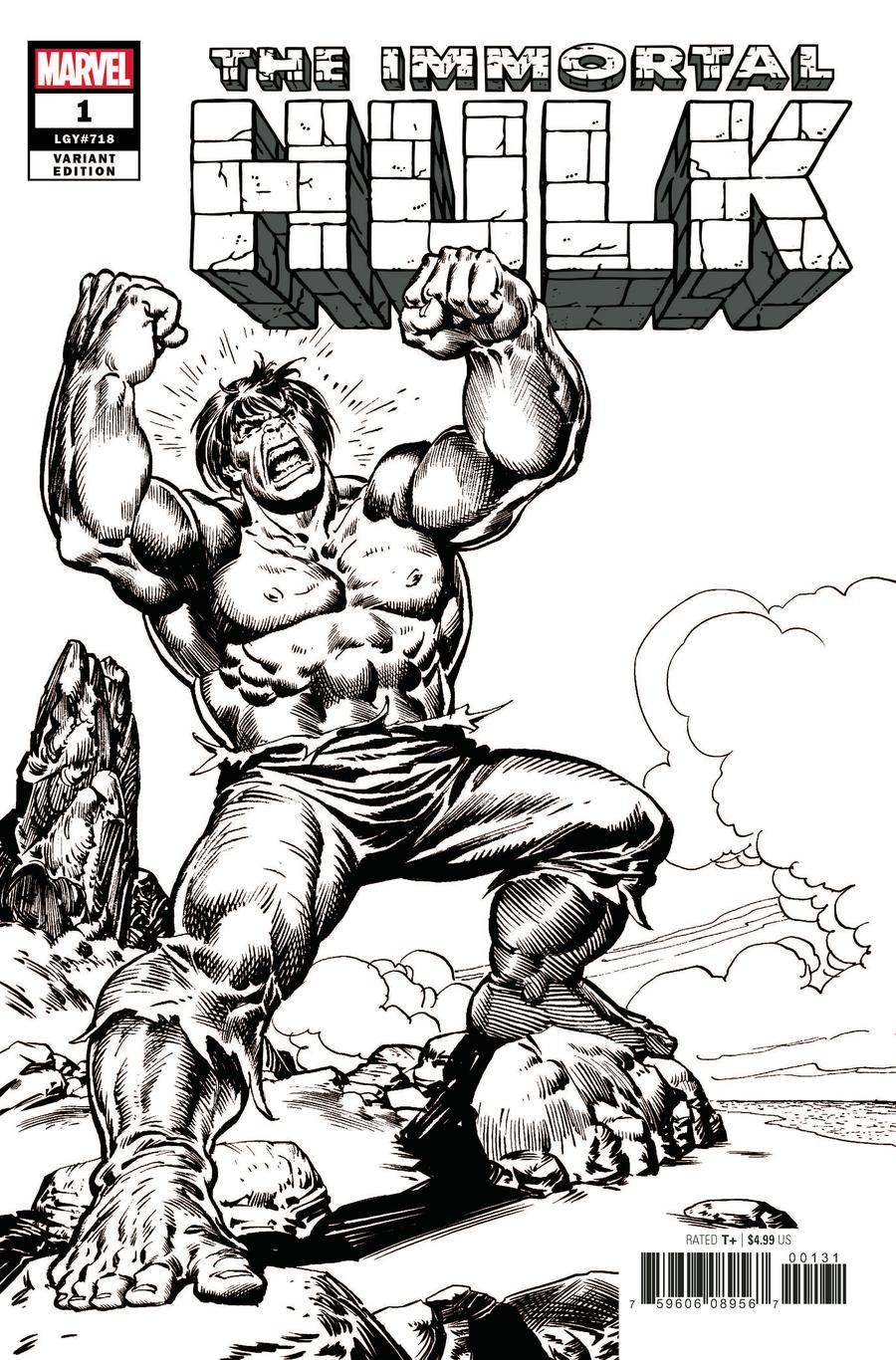 Immortal Hulk #1 Cover G Incentive Sal Buscema Remastered Sketch Variant Cover