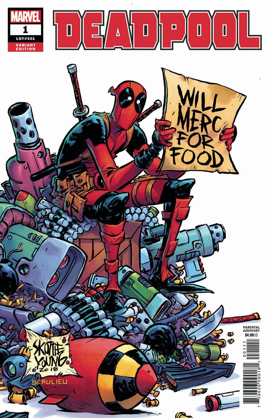 Deadpool Vol 6 #1 Cover F Incentive Skottie Young Variant Cover