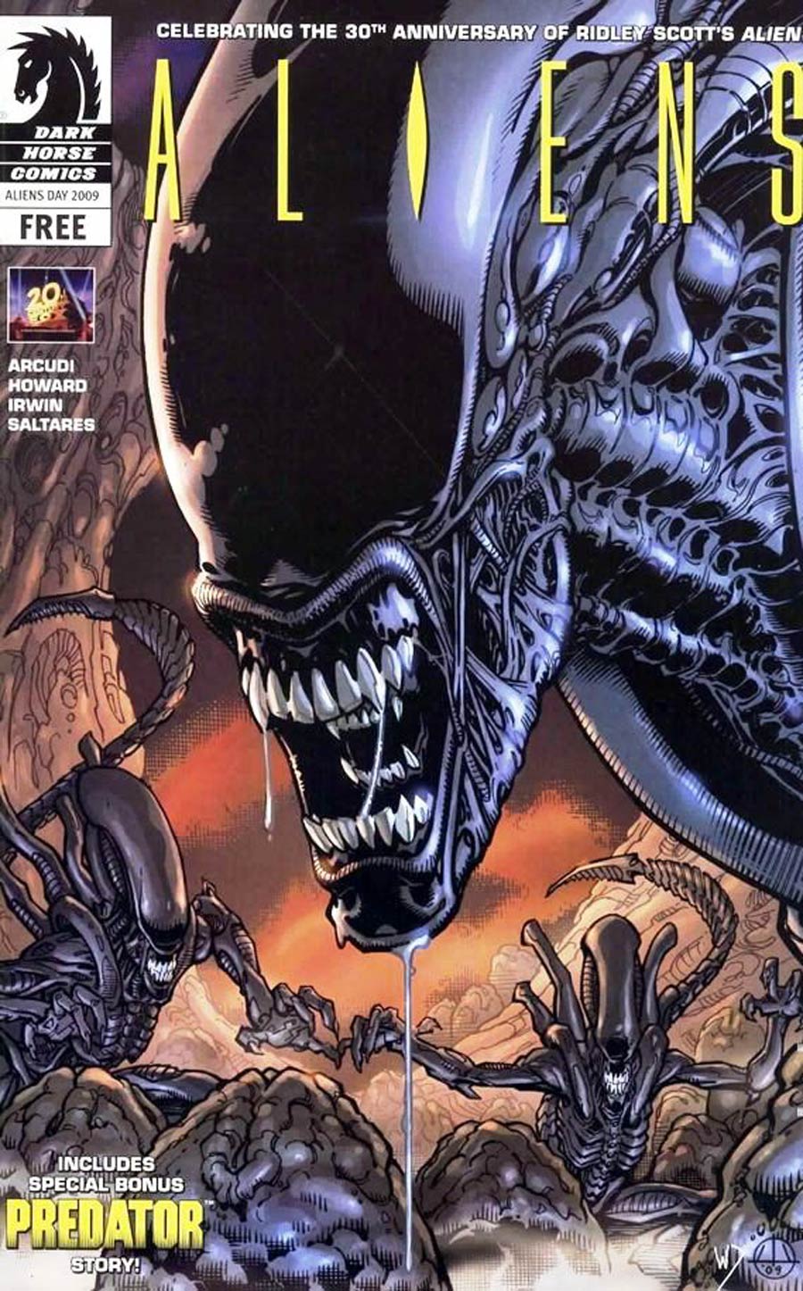 FCBD 2009 Aliens Predator Aliens Day Edition Cover B