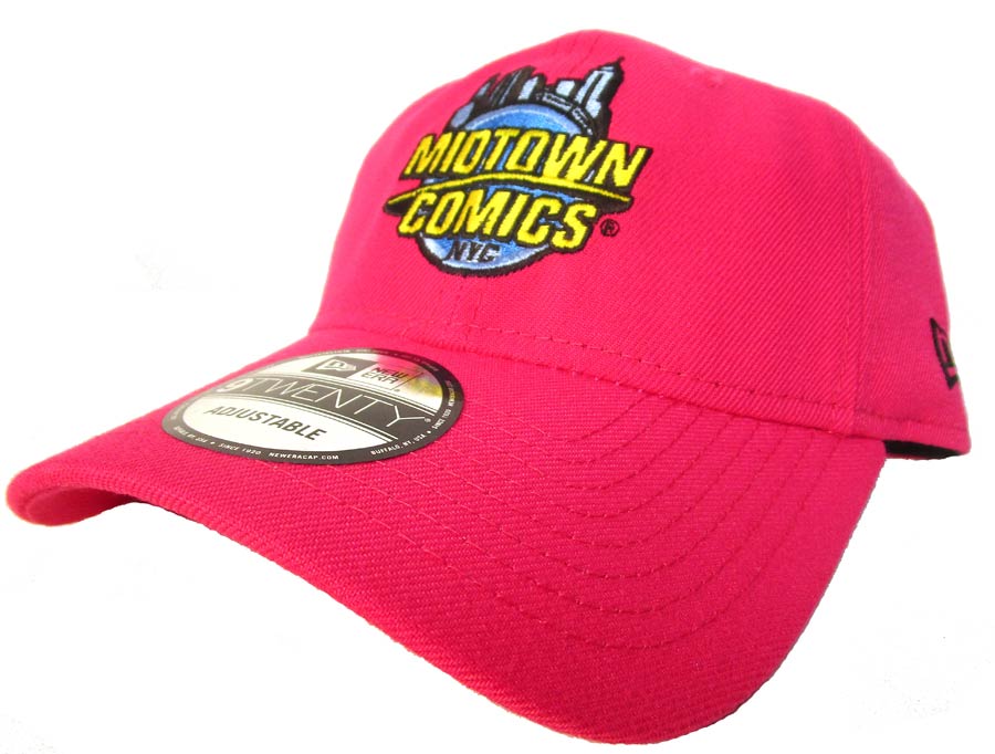 Midtown Comics Logo Bright Rose 920 Buckle Strap Cap Powered By New Era