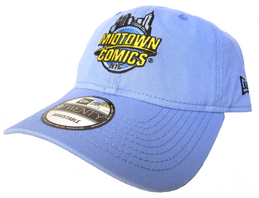 Midtown Comics Logo Sky Blue 920 Buckle Strap Cap Powered By New Era