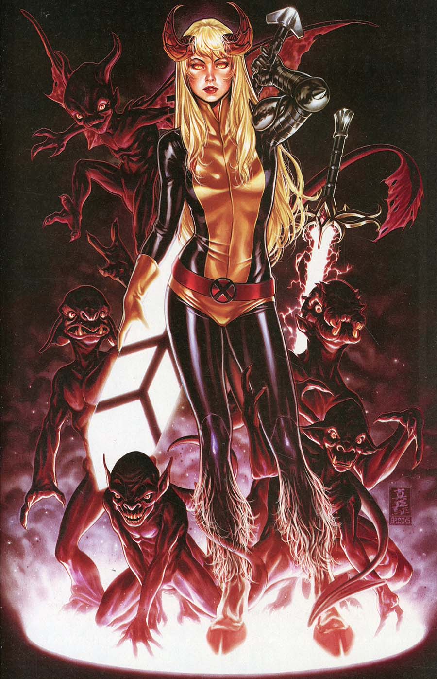 New Mutants Dead Souls #1 Cover K Comic Sketch Art Convention Exclusive Mark Brooks Hellfire Variant Cover