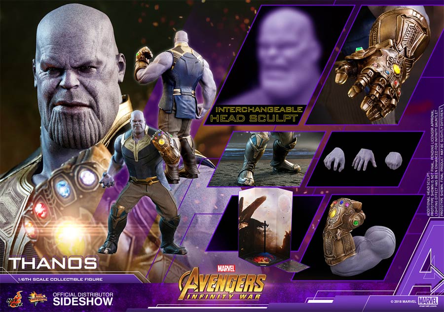 Avengers Infinity War Thanos Movie Masterpiece Series Sixth Scale 16.33-Inch Figure