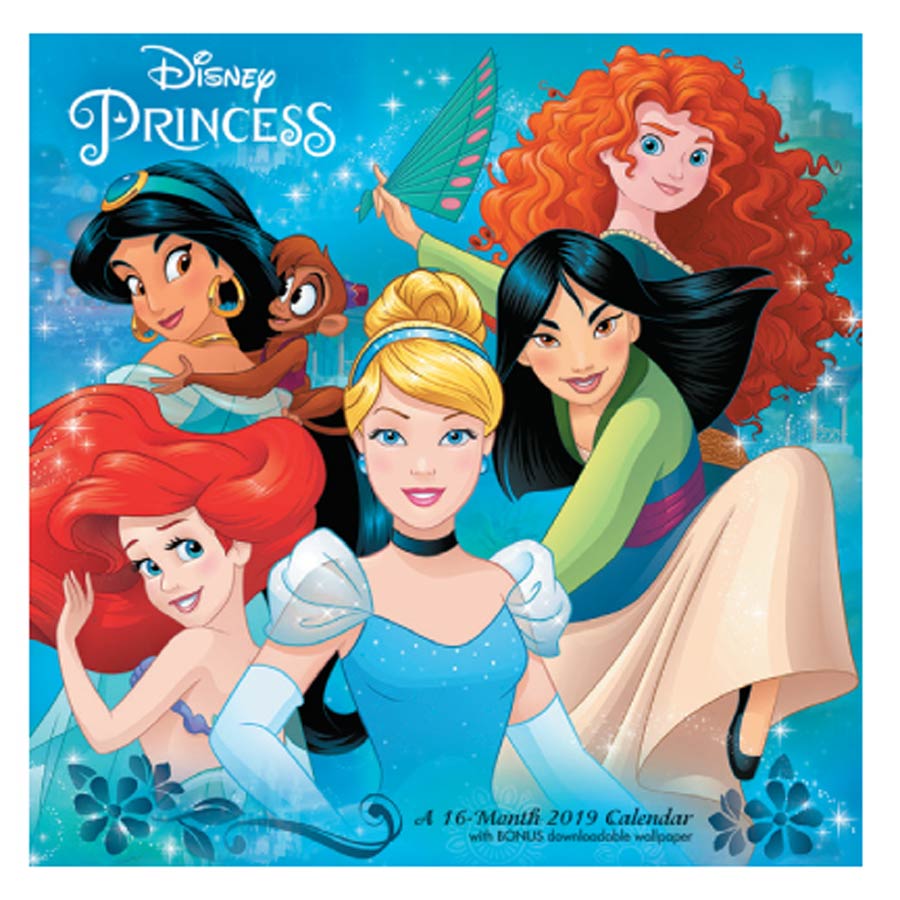 Disney Princess Group 2019 12x12-inch Wall Calendar