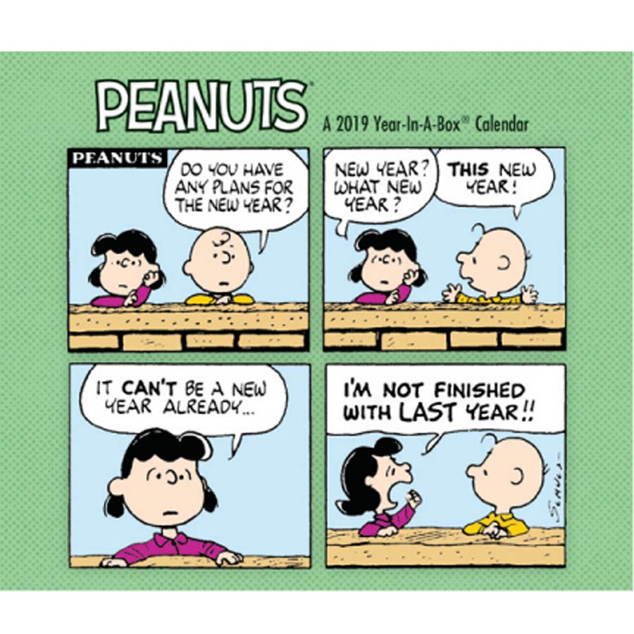 Peanuts Green Strips 2019 6x5-inch Page-A-Day Calendar