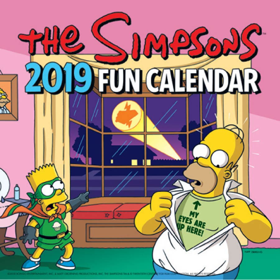 Simpsons 2019 7x7-inch Mini Wall Calendar