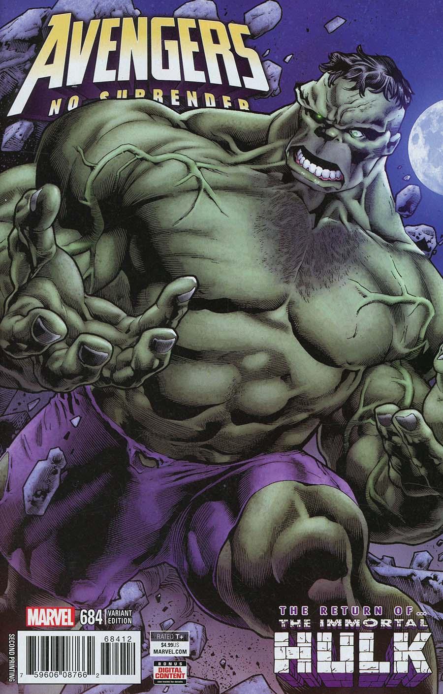 Avengers Vol 6 #684 Cover C 2nd Ptg Variant Banner Hulk Returns Cover (No Surrender Part 10)(Marvel Legacy Tie-In)