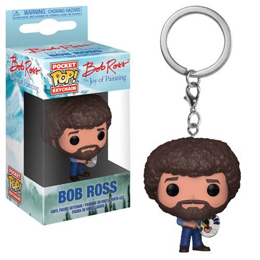 POP Television Bob Ross Vinyl Figure Pocket Keychain