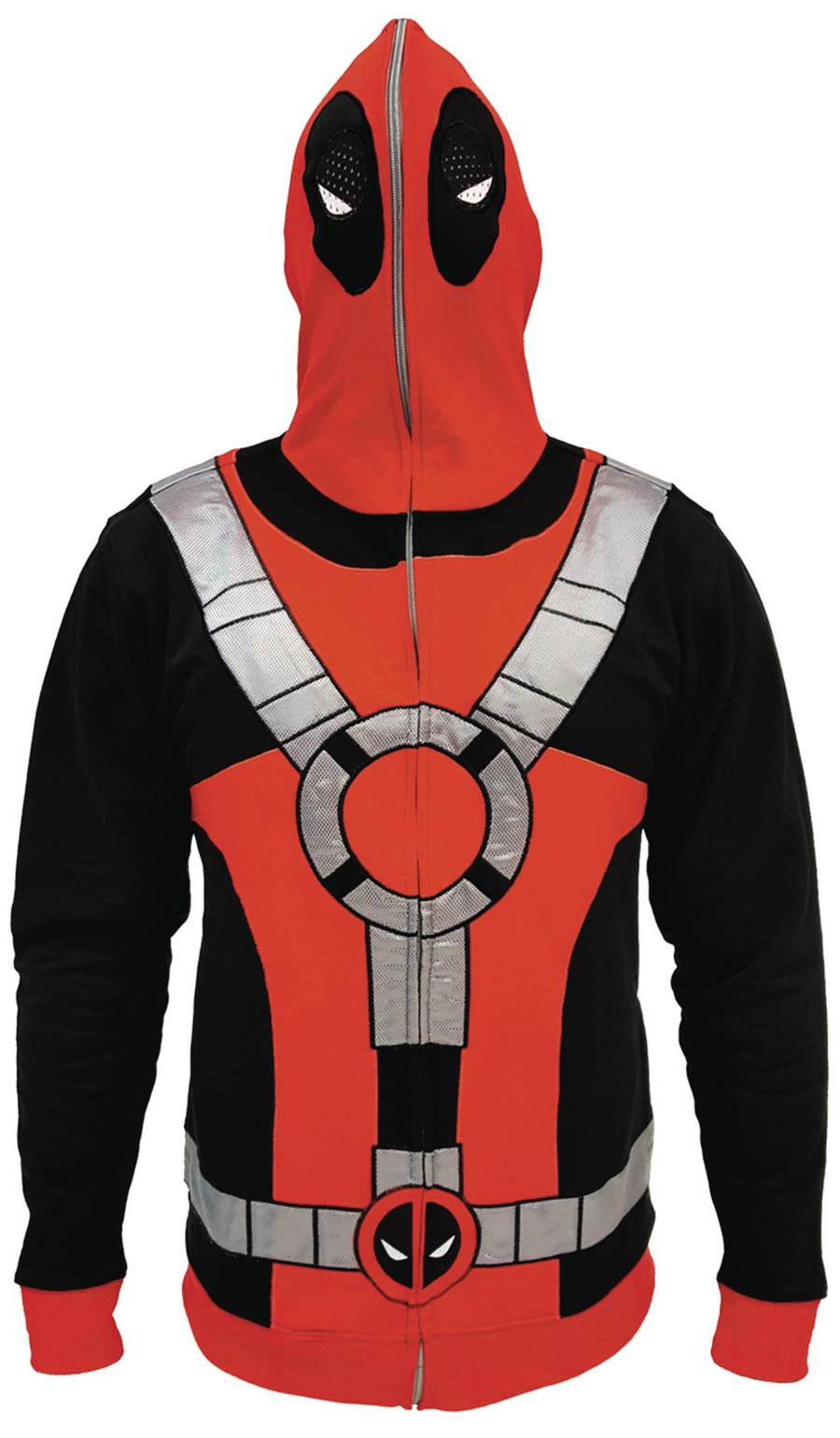 Marvel Deadpool Suit Up Full Mask Hoodie Large
