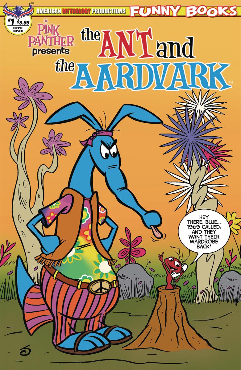 Pink Panther Presents The Ant And The Aardvark #1 Cover B Variant Jeff Scherer Blue Hippy Cover