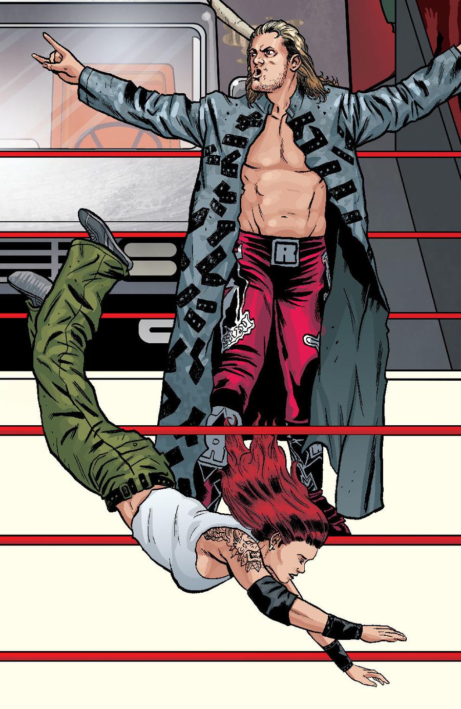WWE #19 Cover C Variant Brent Schoonover RAW Connecting Cover