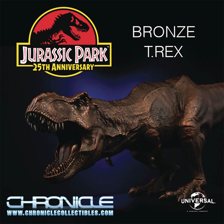 Chronicle Jurassic Park Bronze T-Rex Statue