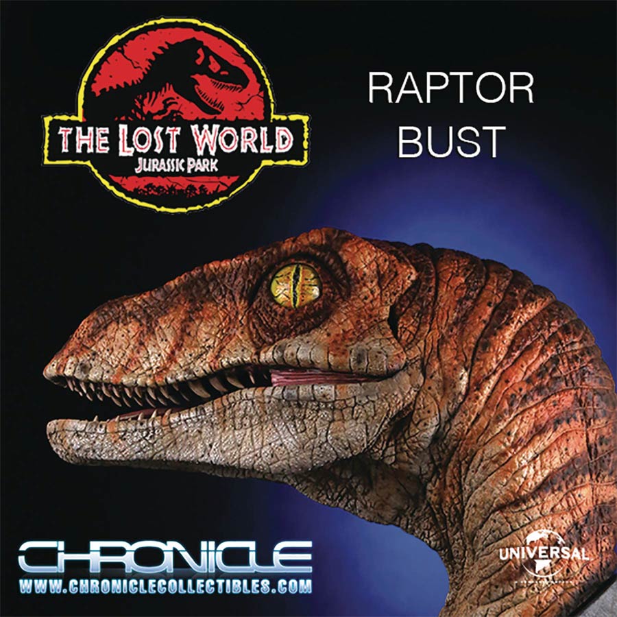 Chronicle Jurassic Park Male Raptor 1/1 Scale Bust