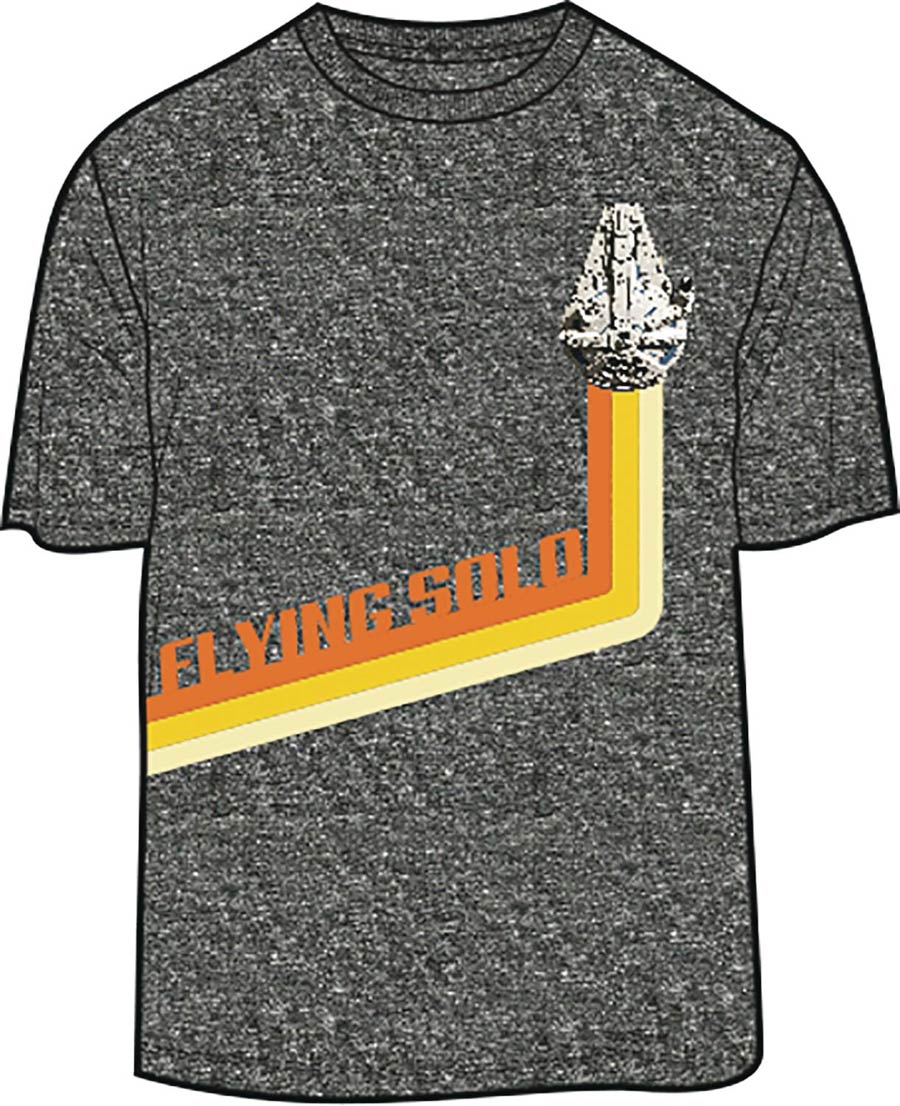 Star Wars Solo Flying Solo Previews Exclusive Grey T-Shirt Large