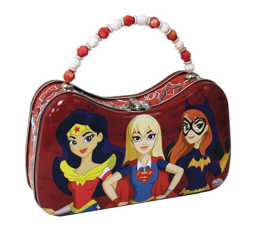 DC Super Hero Girls Scoop Carry All Tin 12-Piece Assortment Case