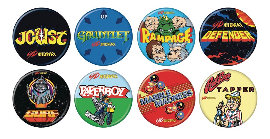 Midway Games Button 144-Piece Assortment Case