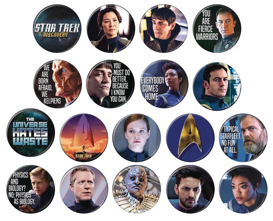 Star Trek Discovery Button 144-Piece Assortment Case