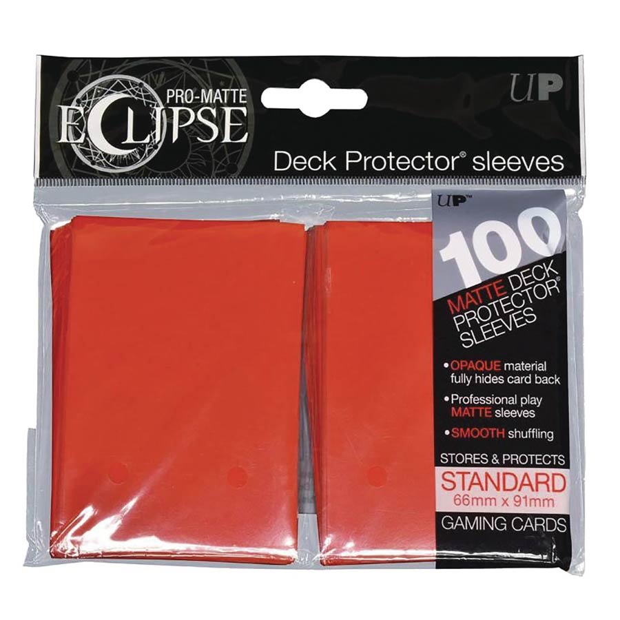 Pro Matte Eclipse 2.0 Deck Protectors 100-Count - Apple Red