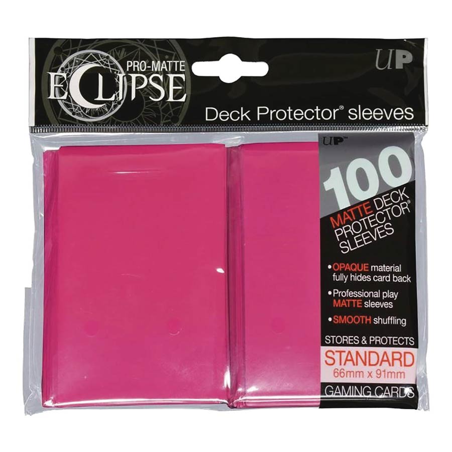 Pro Matte Eclipse 2.0 Deck Protectors 100-Count - Hot Pink