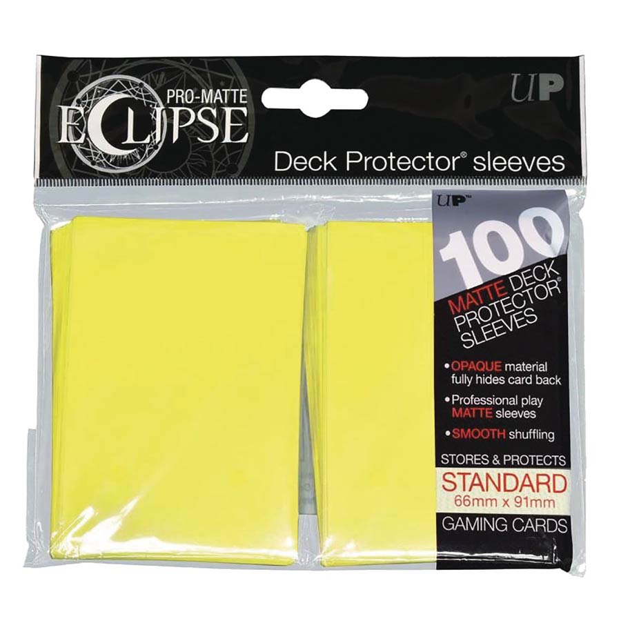 Pro Matte Eclipse 2.0 Deck Protectors 100-Count - Lemon Yellow