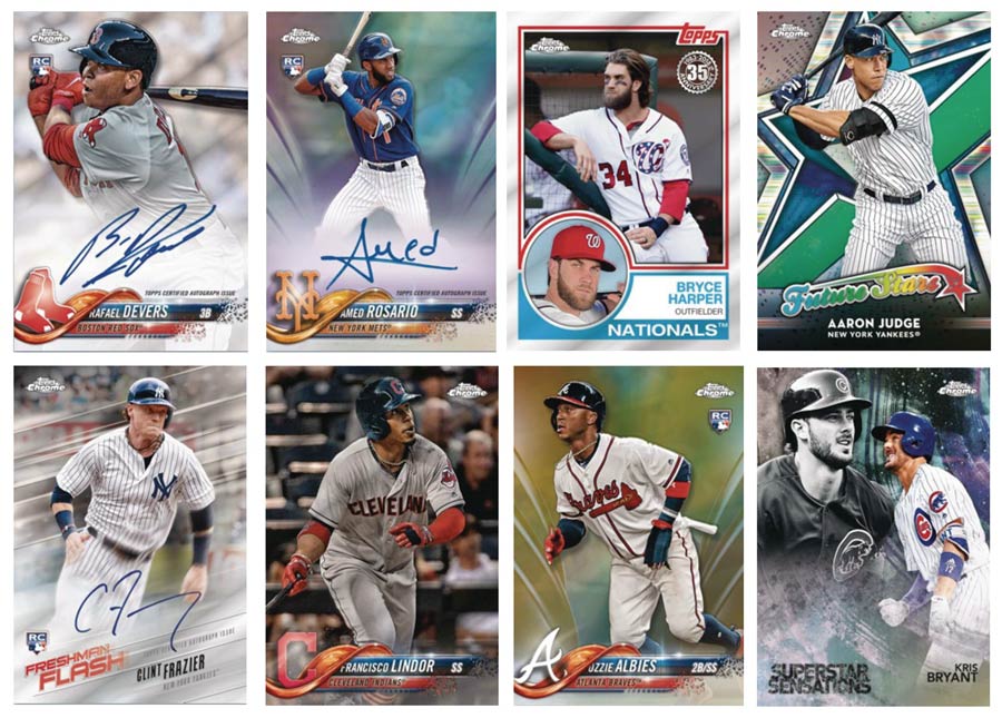 Topps 2018 Chrome Baseball Jumbo Trading Cards Box