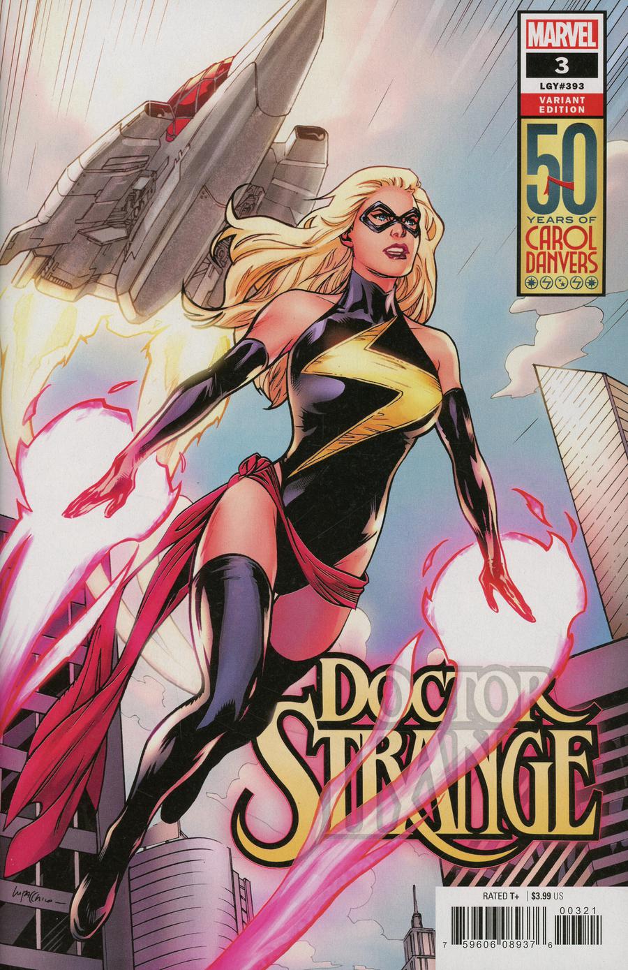 Doctor Strange Vol 5 #3 Cover B Variant Ema Lupacchino Carol Danvers 50th Anniversary Cover