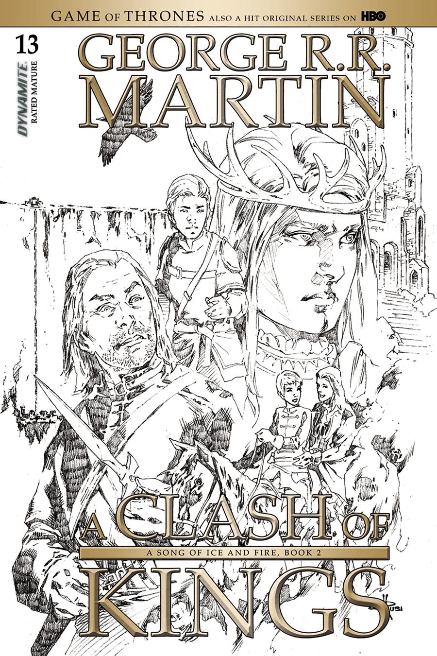 Game Of Thrones Clash Of Kings #13 Cover D Incentive Mel Rubi Subscription Black & White Cover
