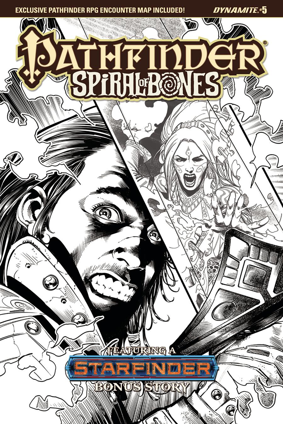Pathfinder Spiral Of Bones #5 Cover E Incentive Marco Santucci Black & White Cover
