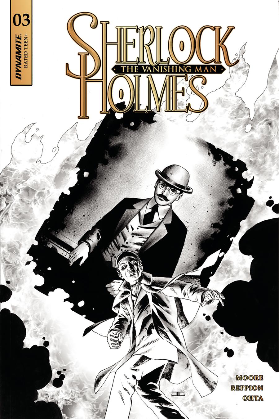 Sherlock Holmes Vanishing Man #3 Cover C Incentive John Cassaday Black & White Cover