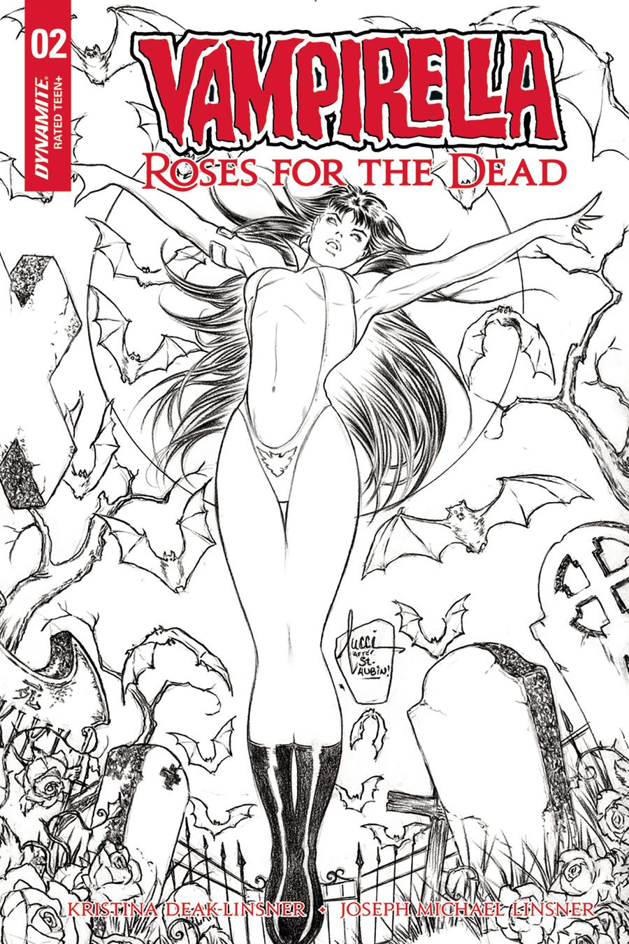 Vampirella Roses For The Dead #2 Cover C Incentive Billy Tucci Black & White Cover