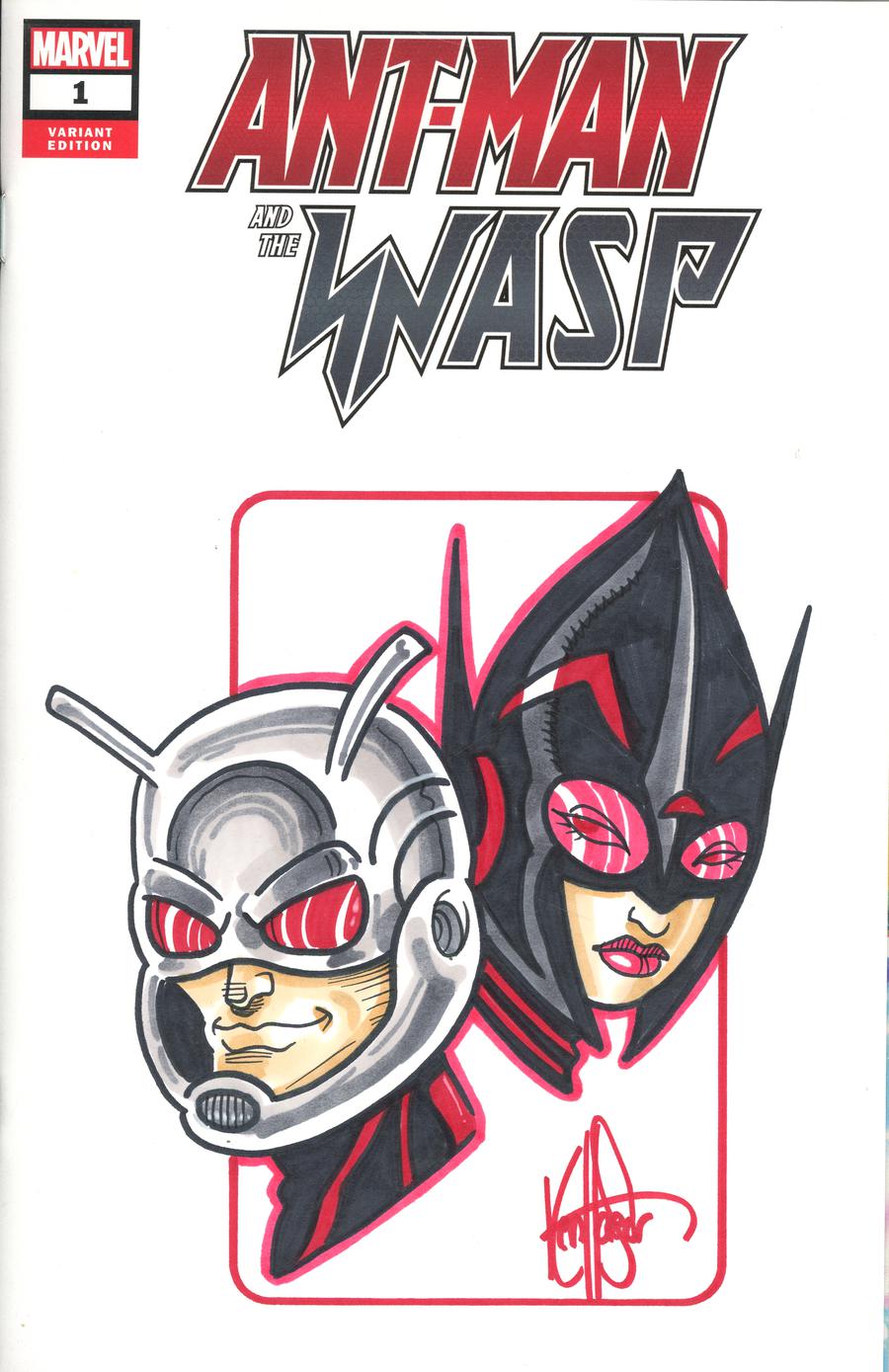 Ant-Man And The Wasp #1 Cover G DF Signed & Remarked By Ken Haeser