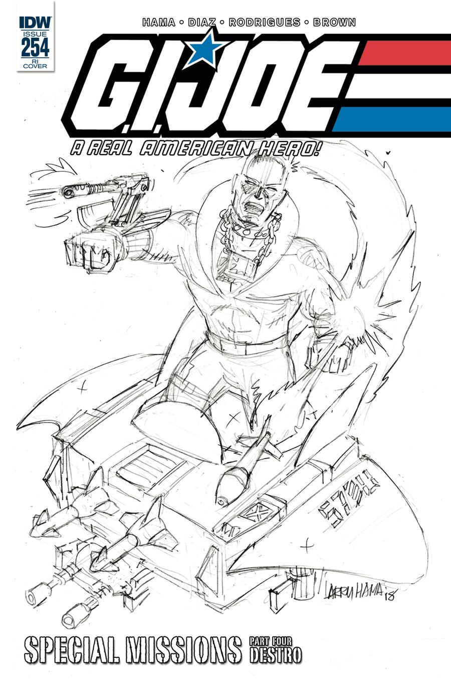 GI Joe A Real American Hero #254 Cover C Incentive Larry Hama Pencil Art Variant Cover