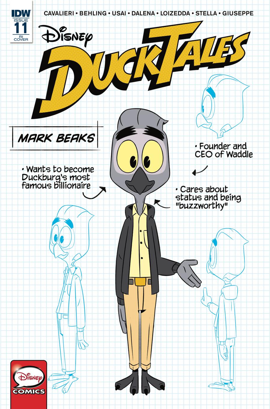 Ducktales Vol 4 #11 Cover C Incentive Blueprint Character-Focused Variant Cover