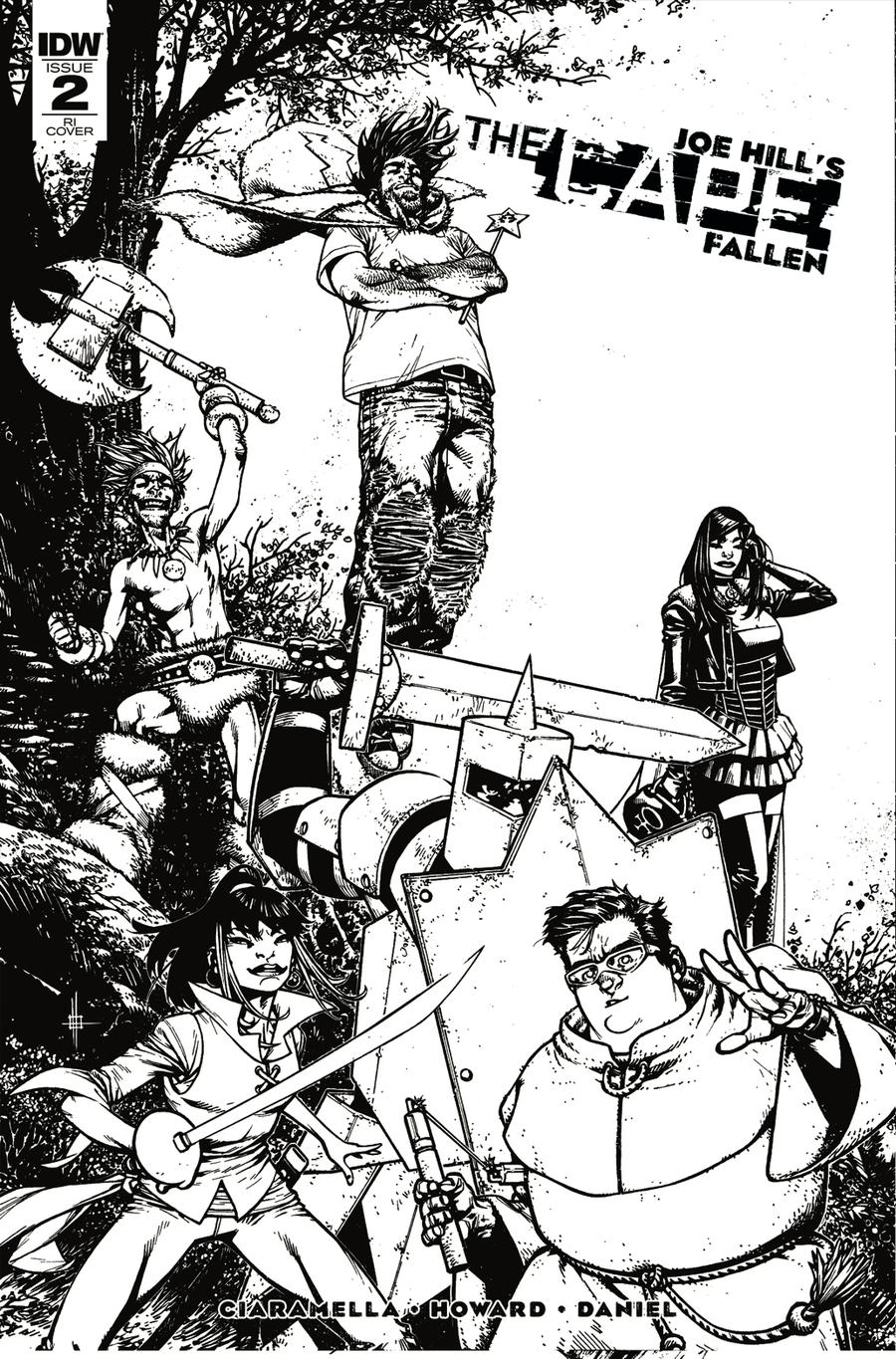 Joe Hills The Cape Fallen #2 Cover C Incentive Zach Howard & Nelson Daniel Black & White Cover