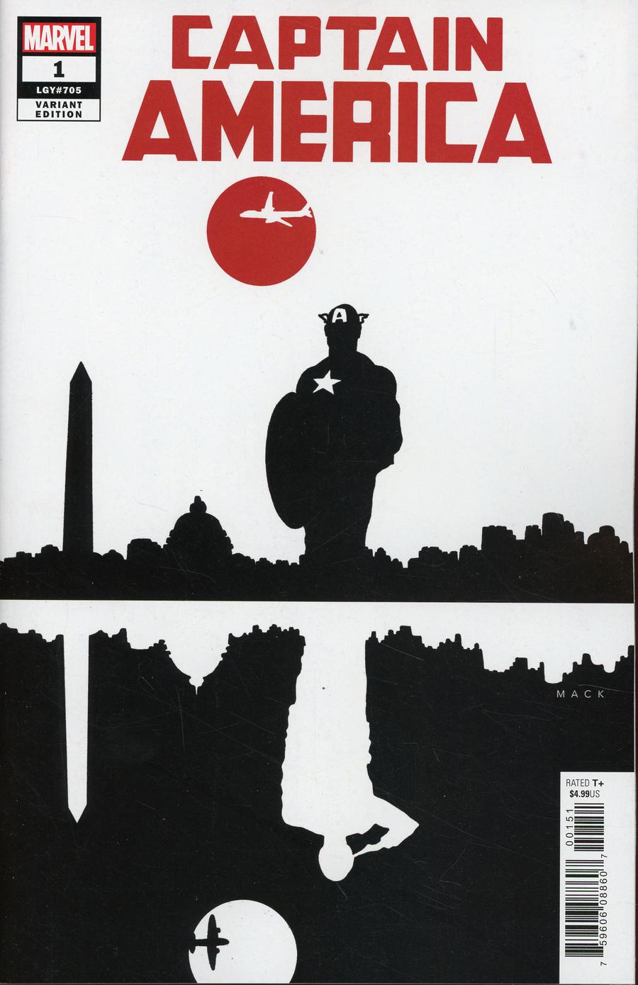 Captain America Vol 9 #1 Cover L Incentive David Mack Variant Cover