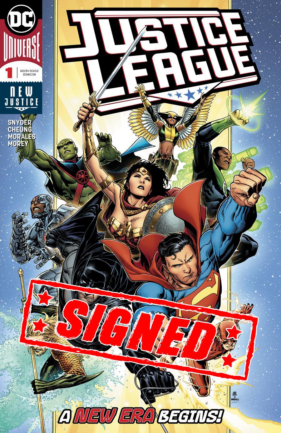 Justice League Vol 4 #1 Cover N Regular Jim Cheung Cover Signed by Scott Snyder