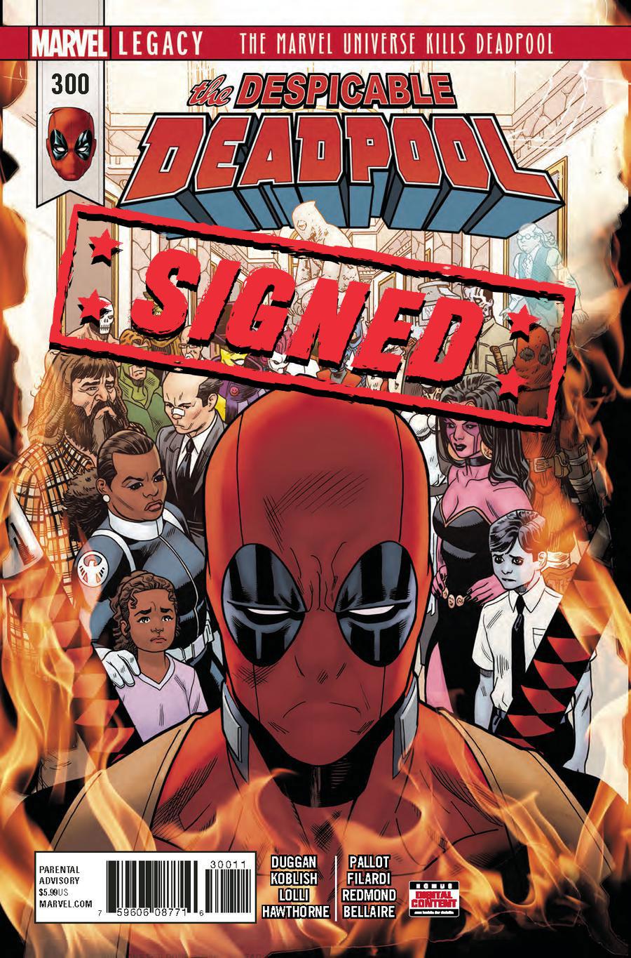 Despicable Deadpool #300 Cover I Regular Mike Hawthorne Cover Signed By Mike Hawthorne